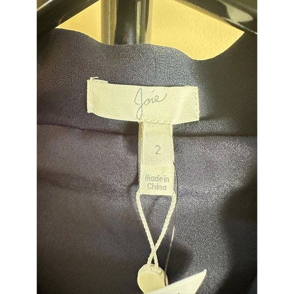 Joie Aydrien Striped Cady Midi Dress Navy Size 2 - Picture 5 of 8